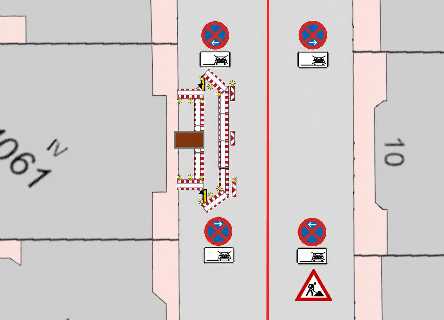 Beispiel eines Verkehrszeichenplans